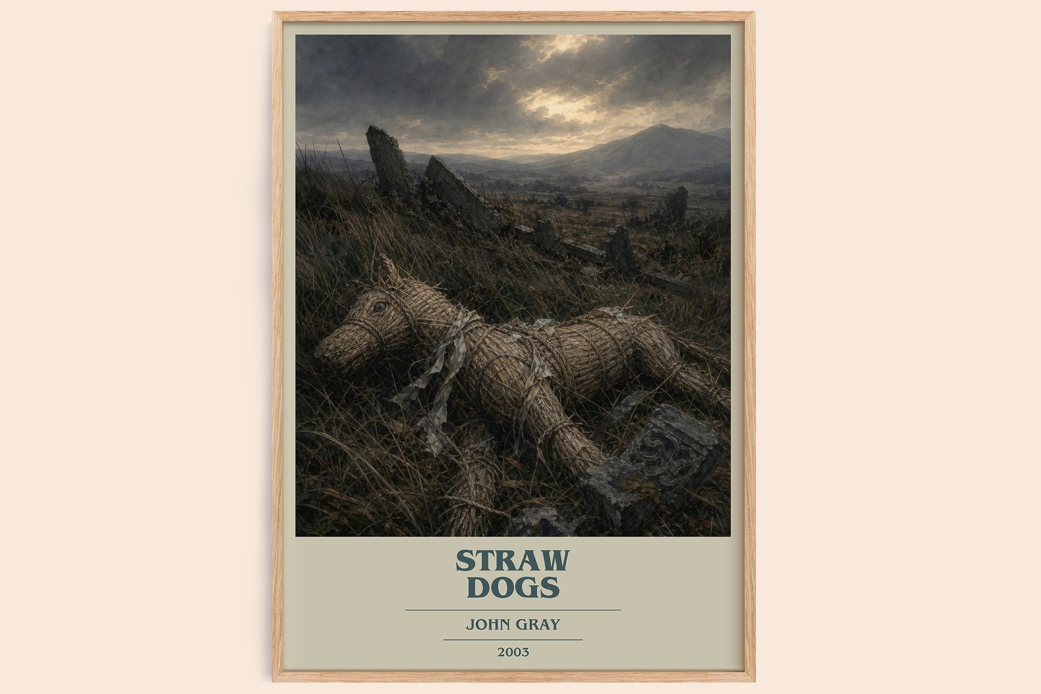Straw Dogs Book Cover Poster by John Gray