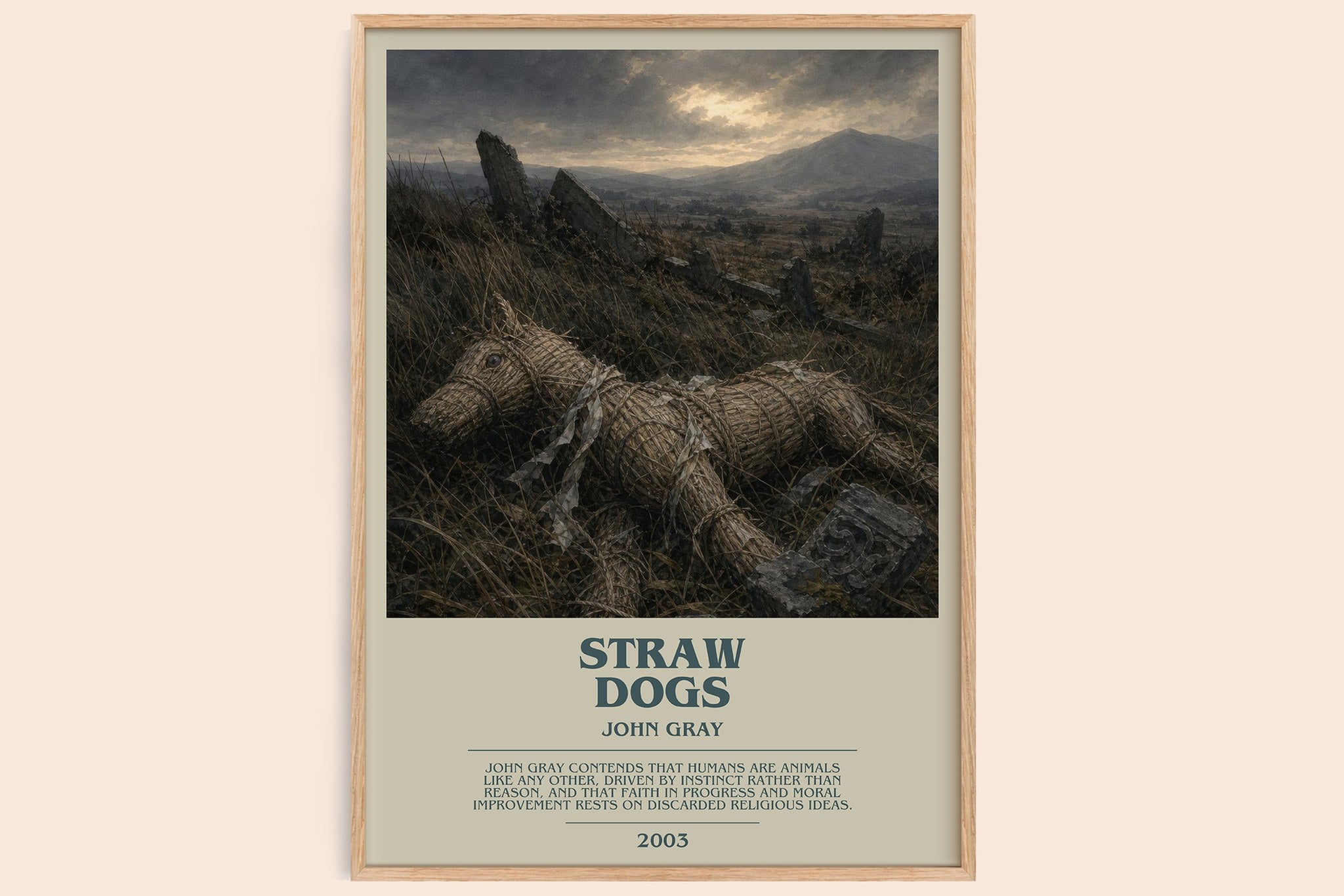 Straw Dogs Bookish Wall Art by John Gray