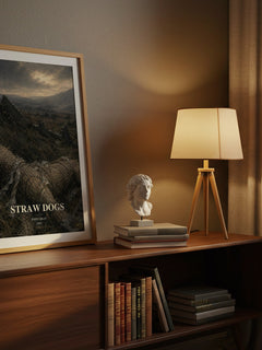 Straw Dogs watercolour print on bookshelf – John Gray fan gift
