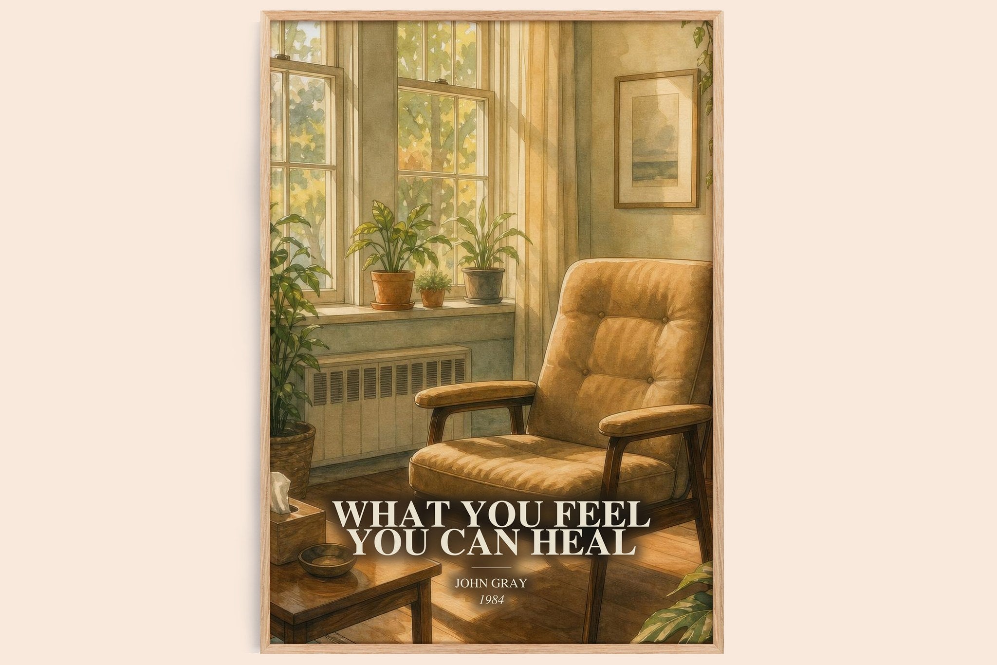 What You Feel You Can Heal Book Watercolour Illustration by John Gray