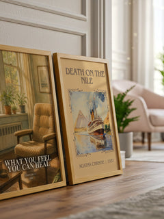 What You Feel You Can Heal watercolour print framed by window – literary home decor
