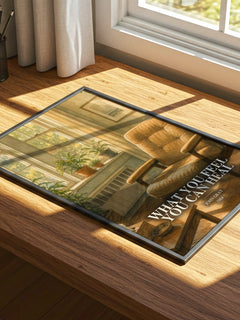 What You Feel You Can Heal watercolour book poster framed on wall – non fiction wall art