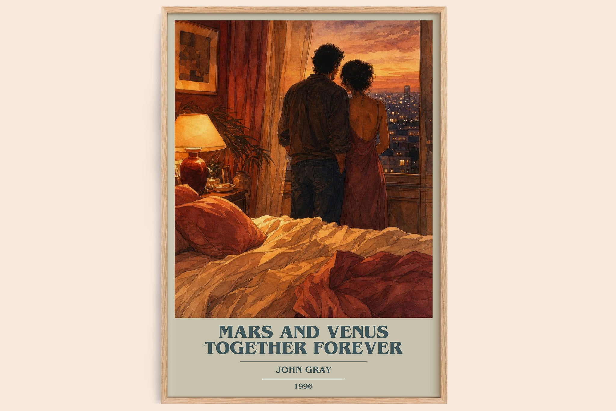 Mars and Venus Together Forever Book Cover Poster by John Gray