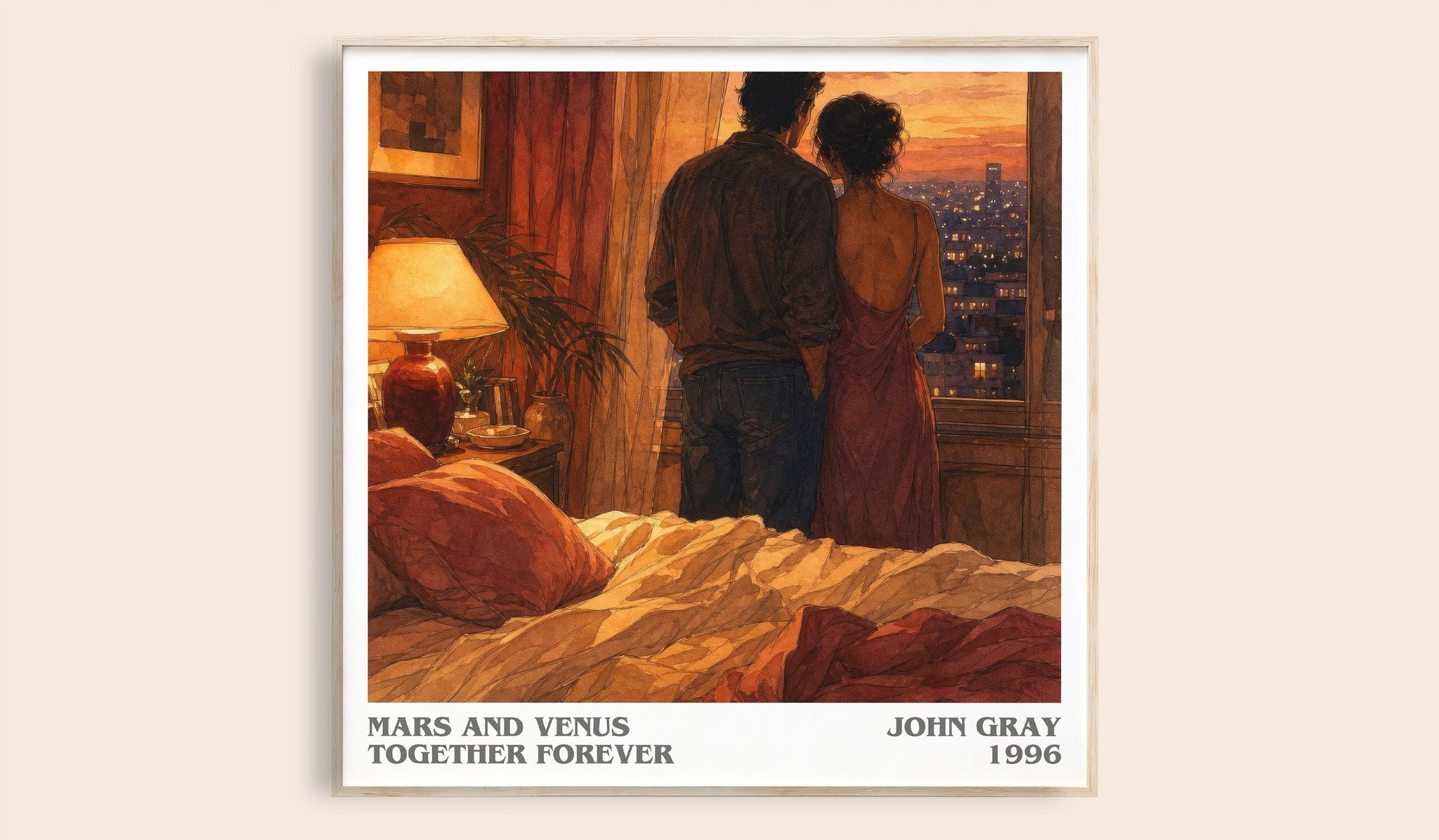 Mars and Venus Together Forever Literary Art Print by John Gray