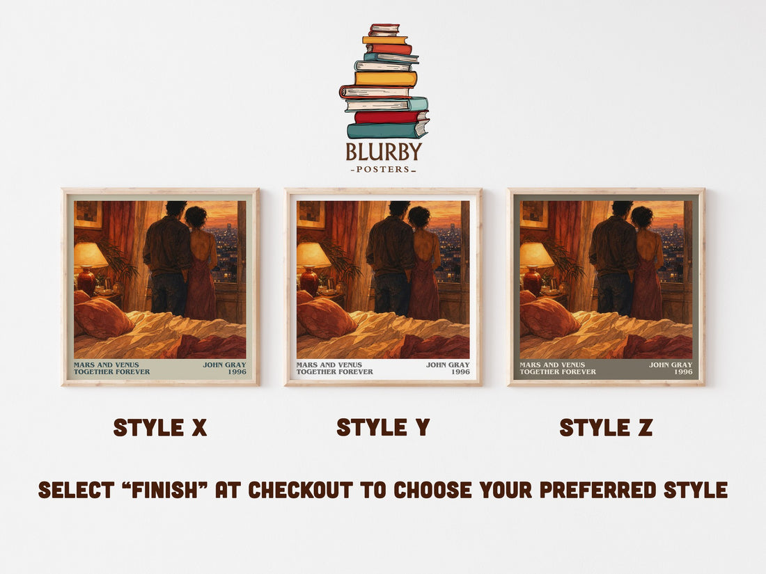 Mars and Venus Together Forever literary print in frame leaning in hallway – non fiction wall art (mockup)
