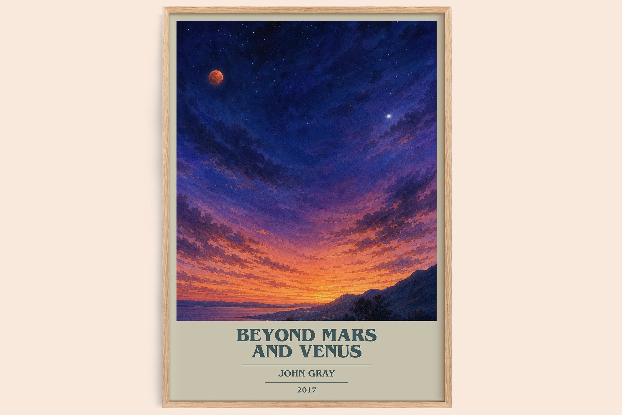 Beyond Mars and Venus Book Cover Poster by John Gray
