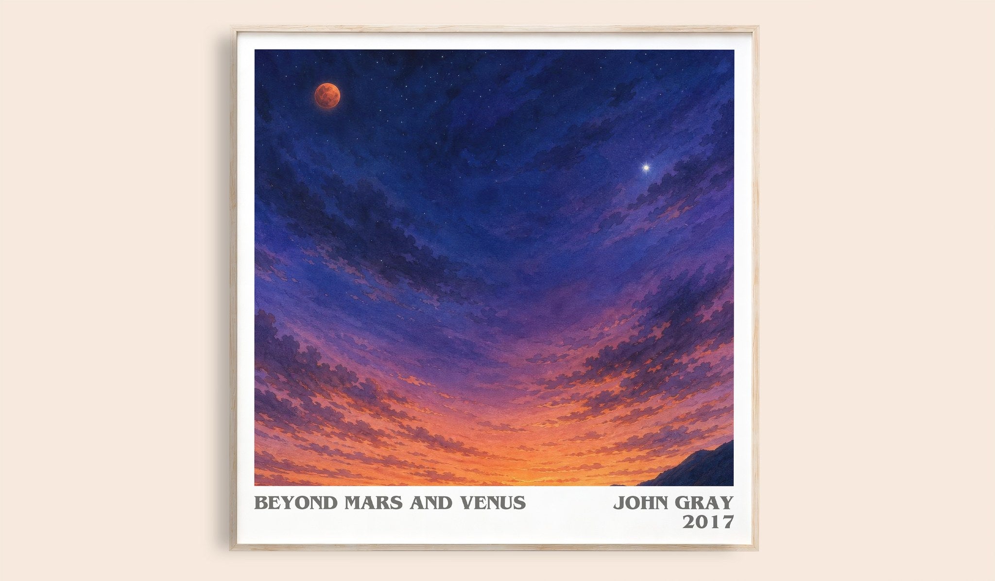 Beyond Mars and Venus Literary Art Print by John Gray