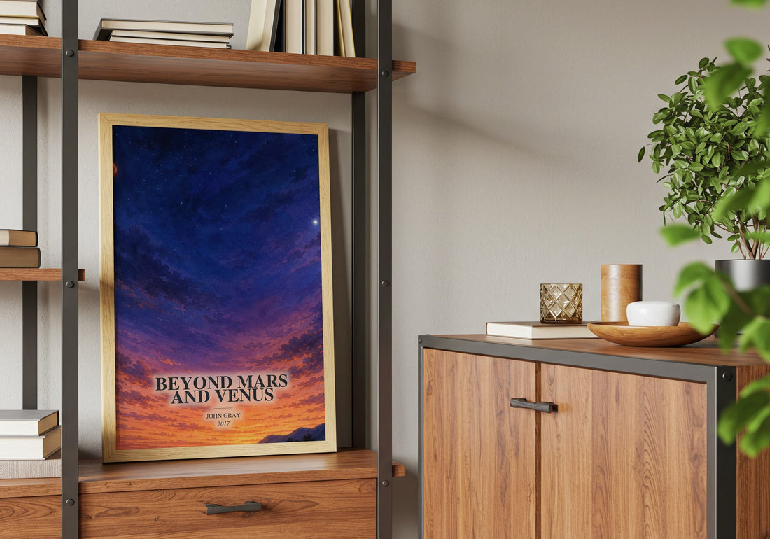 Beyond Mars and Venus book watercolour illustration paper finish options – matte satin gloss