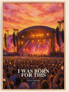 I Was Born for This watercolour book poster by Alice Oseman – framed literary art print