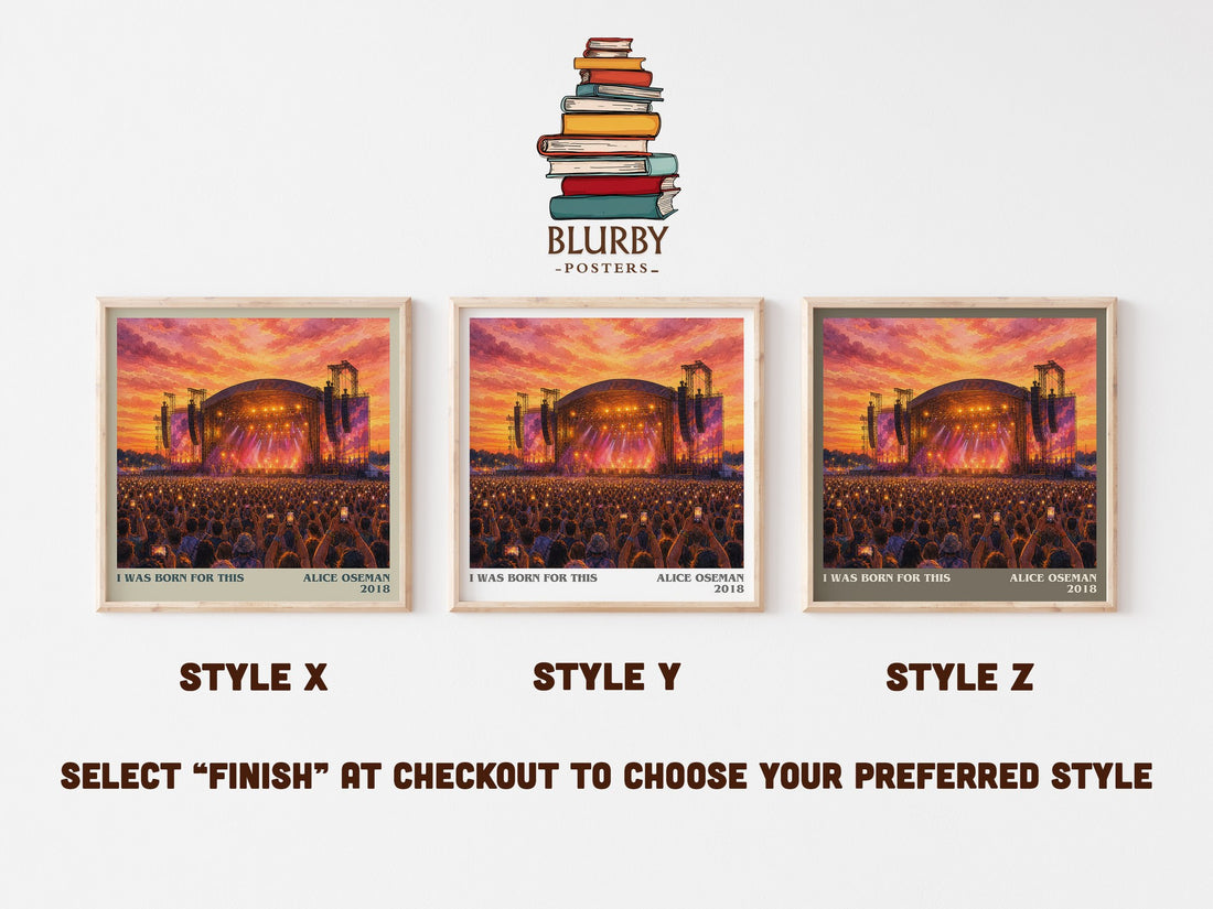I Was Born for This literary print in frame leaning in hallway – young adult wall art (mockup)
