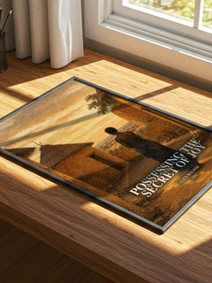 Possessing the Secret of Joy watercolour book poster framed on wall – contemporary fiction wall art