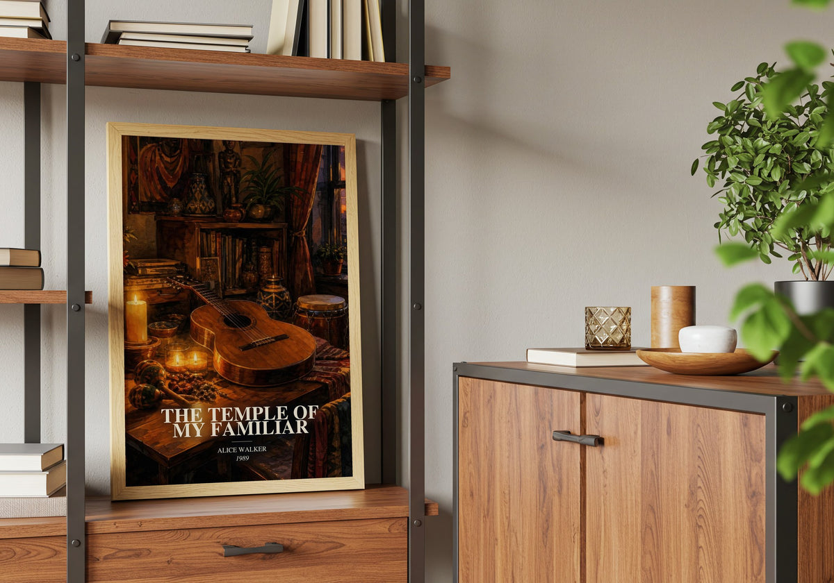 The Temple of My Familiar book watercolour illustration paper finish options – matte satin gloss