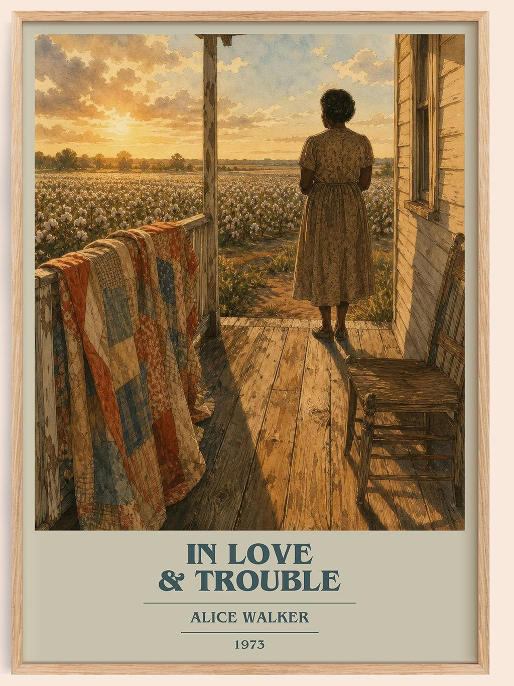 In love & trouble book cover book poster by Alice Walker – framed literary art print