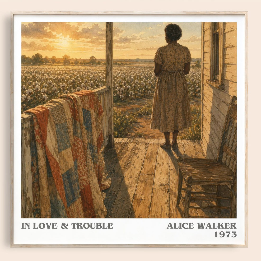 In love & trouble literary book poster by Alice Walker – framed literary art print