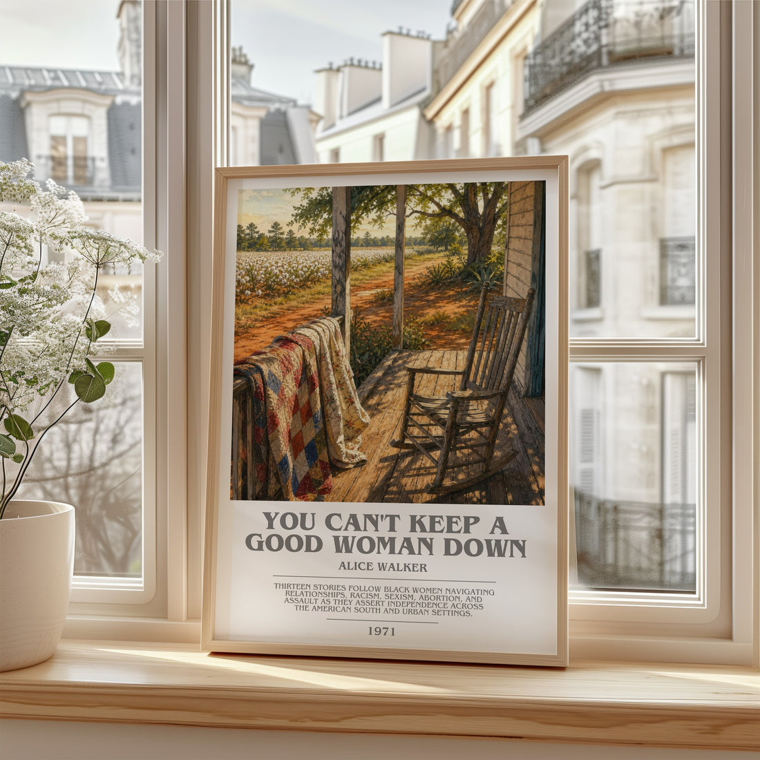 You Can't Keep a Good Woman Down bookish poster colour and style options – Alice Walker book art (mockup)