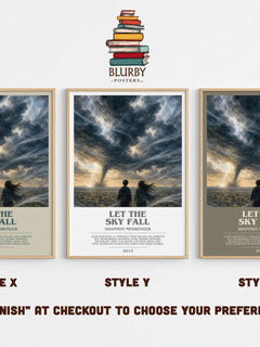Let the Sky Fall bookish print in frame leaning in hallway – young adult wall art