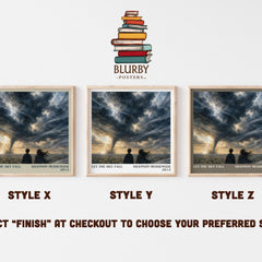 Let the Sky Fall literary print in frame leaning in hallway – young adult wall art