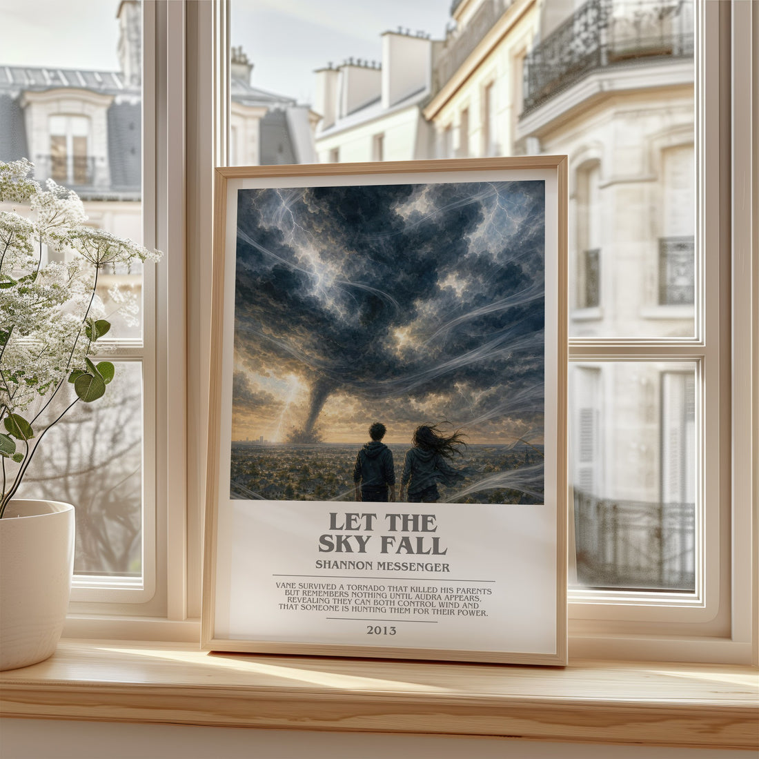 Let the Sky Fall bookish poster colour and style options – Shannon Messenger book art