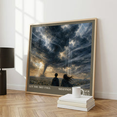 Let the Sky Fall literary print framed by window – literary home decor