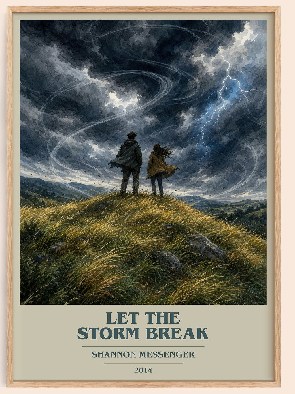 Let the Storm Break book cover book poster by Shannon Messenger – framed literary art print