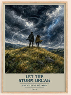 Let the Storm Break book cover book poster by Shannon Messenger – framed literary art print