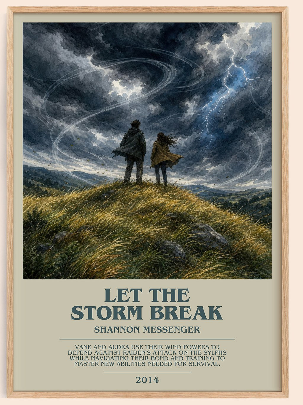 Let the Storm Break bookish book poster by Shannon Messenger – framed literary art print