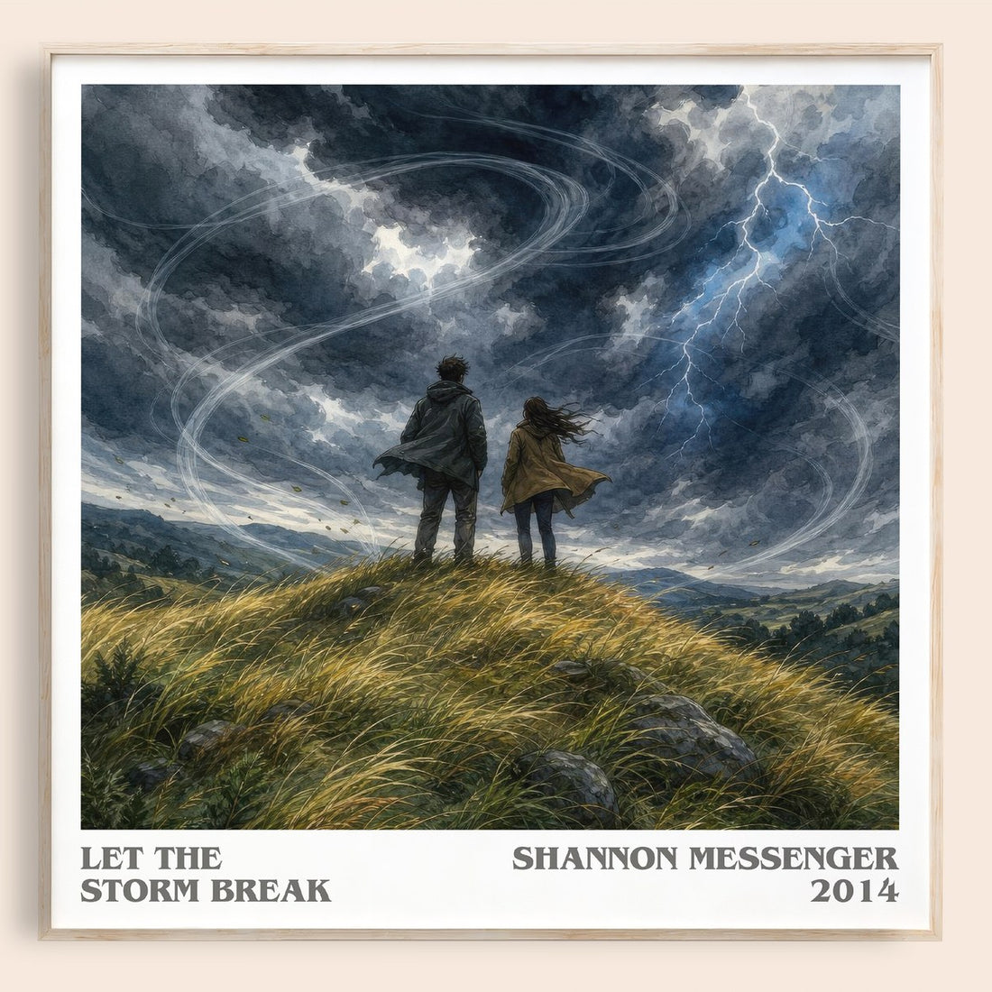 Let the Storm Break literary book poster by Shannon Messenger – framed literary art print