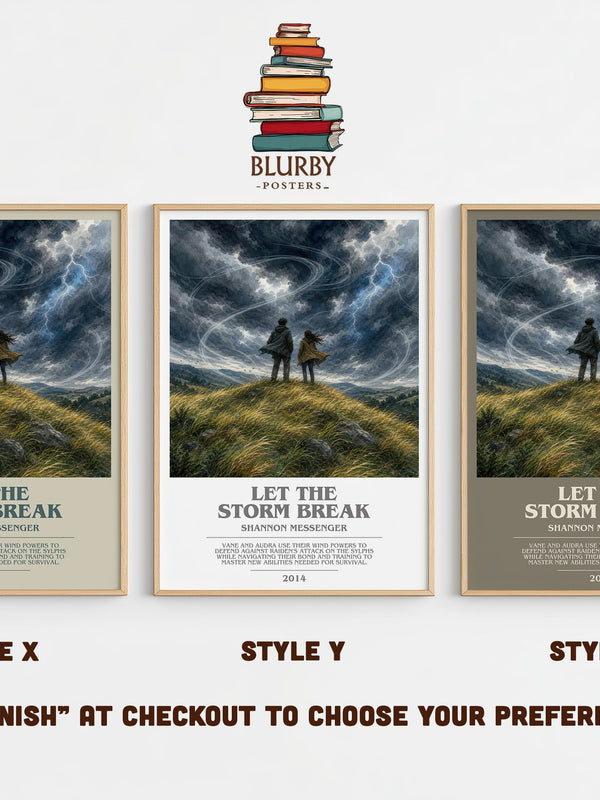 Let the Storm Break bookish print in frame leaning in hallway – young adult wall art