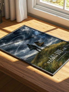 Let the Storm Break watercolour book poster framed on wall – young adult wall art