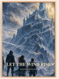 Let the Wind Rise watercolour book poster by Shannon Messenger – framed literary art print