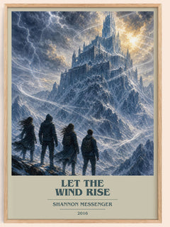 Let the Wind Rise book cover book poster by Shannon Messenger – framed literary art print