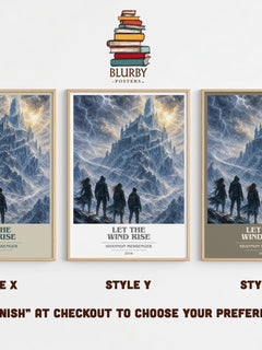 Let the Wind Rise book cover print in frame leaning in hallway – young adult wall art