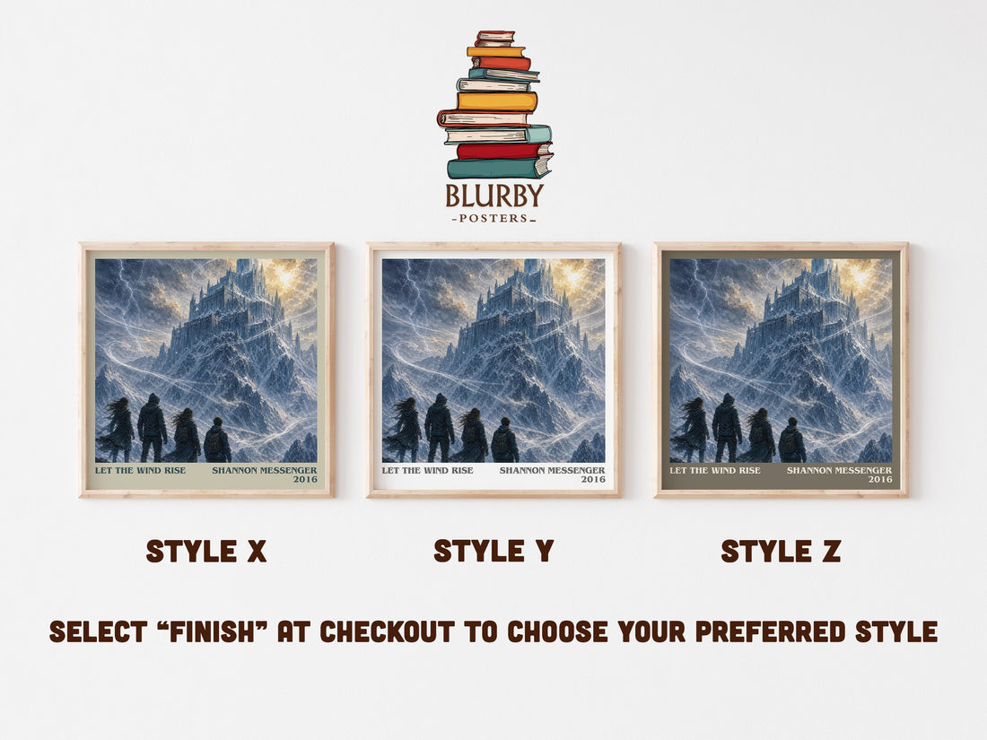 Let the Wind Rise literary print in frame leaning in hallway – young adult wall art (mockup)