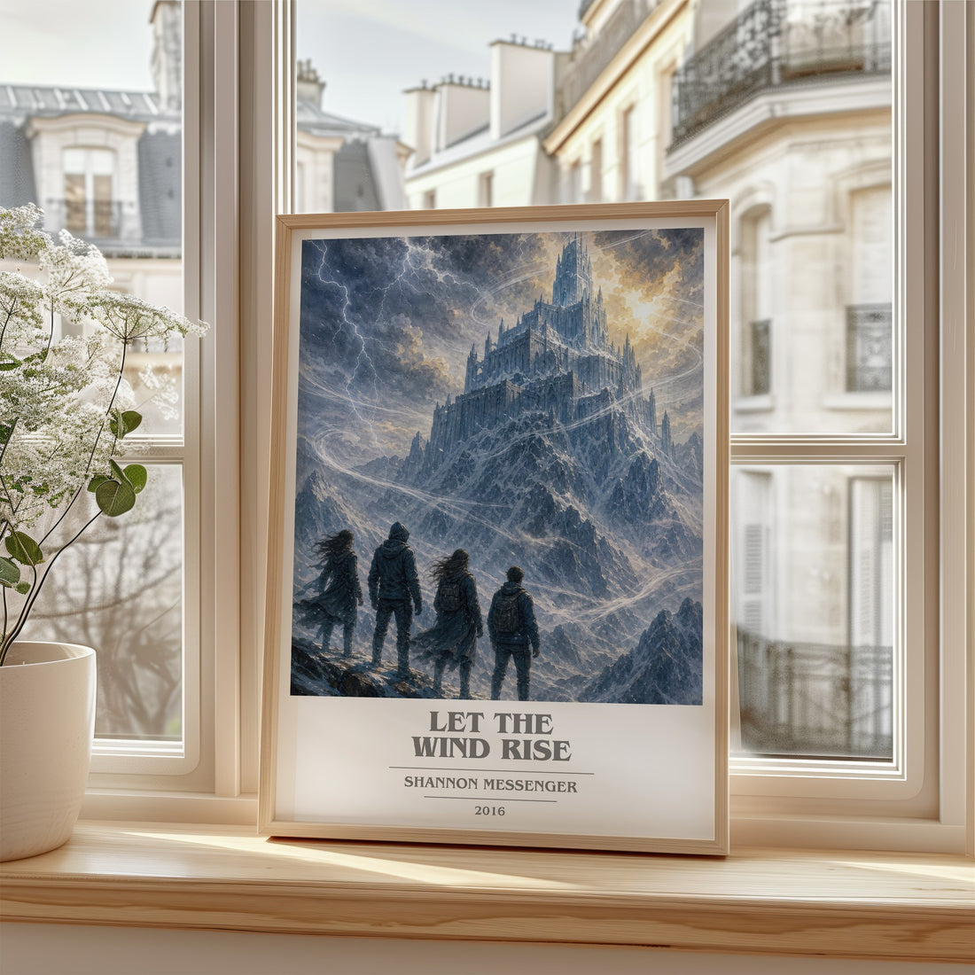 Let the Wind Rise book cover poster colour and style options – Shannon Messenger book art