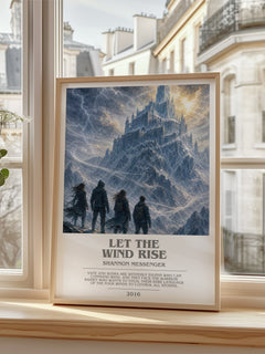 Let the Wind Rise bookish poster colour and style options – Shannon Messenger book art
