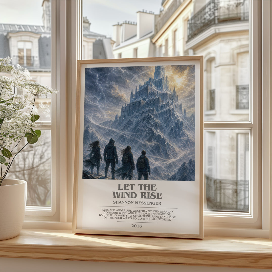 Let the Wind Rise bookish poster colour and style options – Shannon Messenger book art