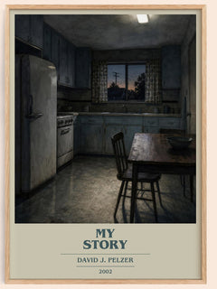 My story book cover book poster by David J. Pelzer – framed literary art print
