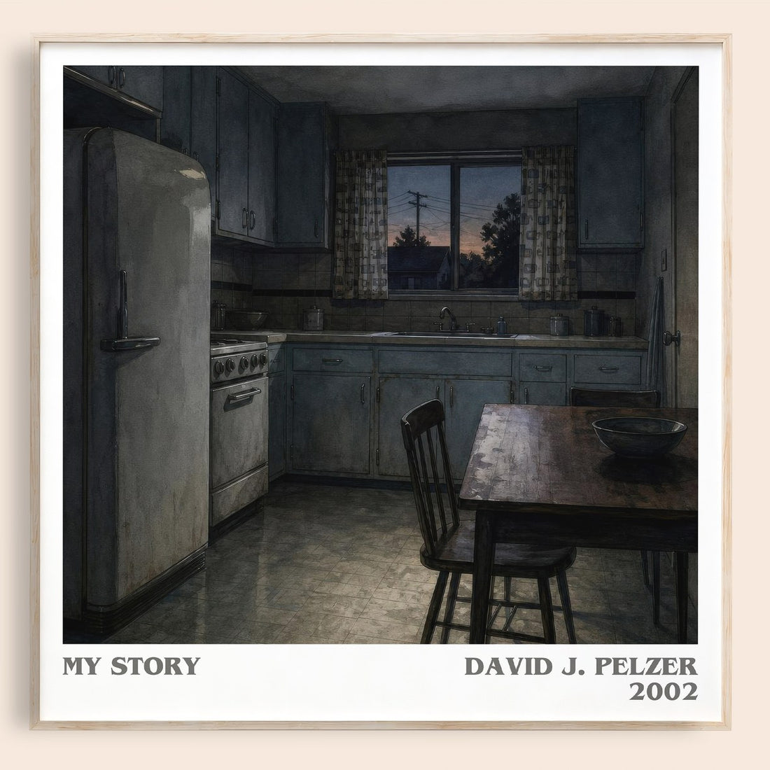 My story literary book poster by David J. Pelzer – framed literary art print