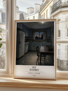 My story book cover poster colour and style options – David J. Pelzer book art