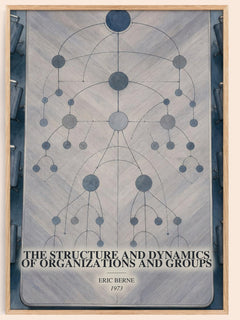 The structure and dynamics of organizations and groups watercolour book poster by Eric Berne – framed literary art print