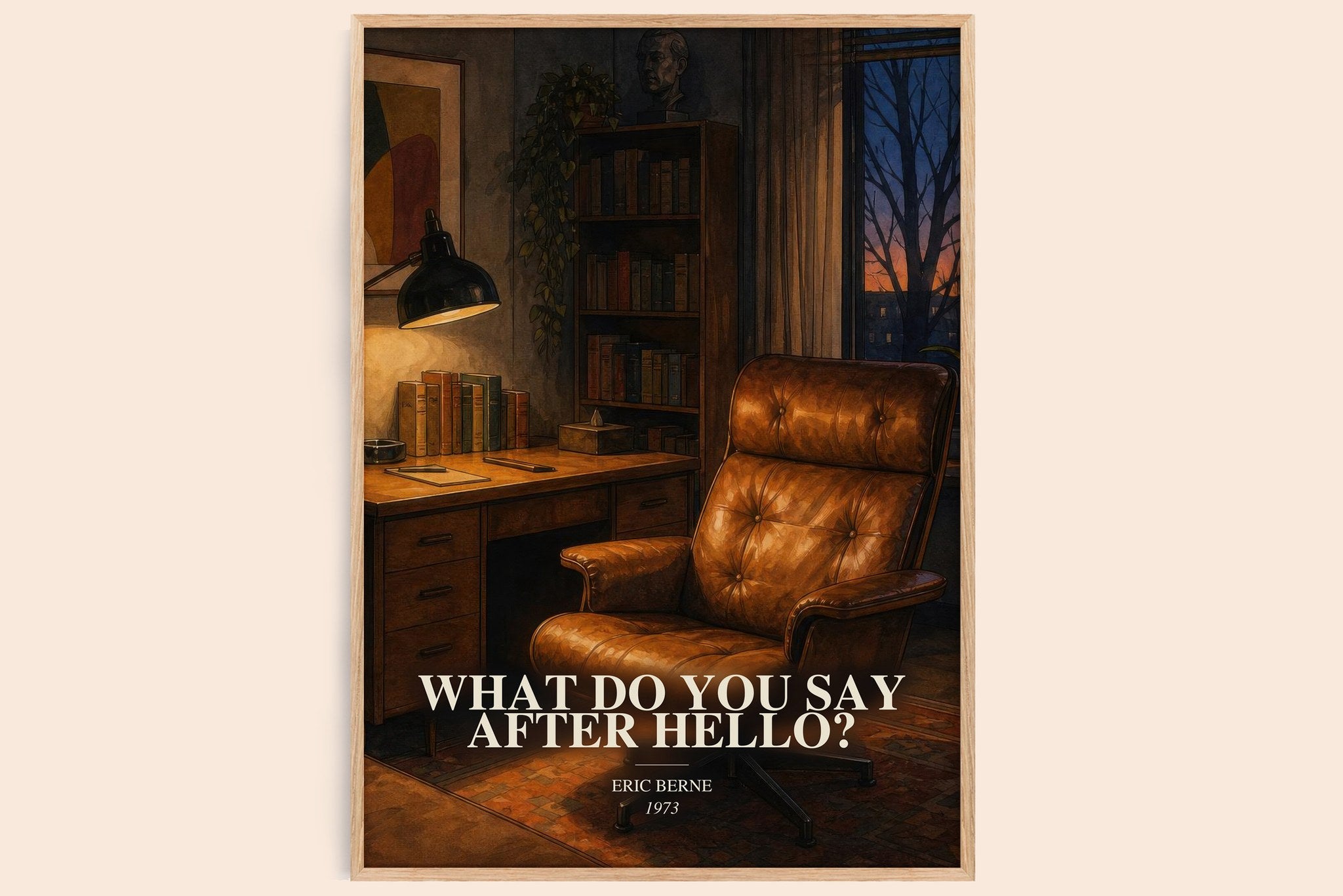 What Do You Say After Hello? Book Watercolour Illustration by E. Berne