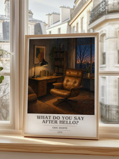 What Do You Say After Hello? book cover poster colour and style options – Eric Berne book art