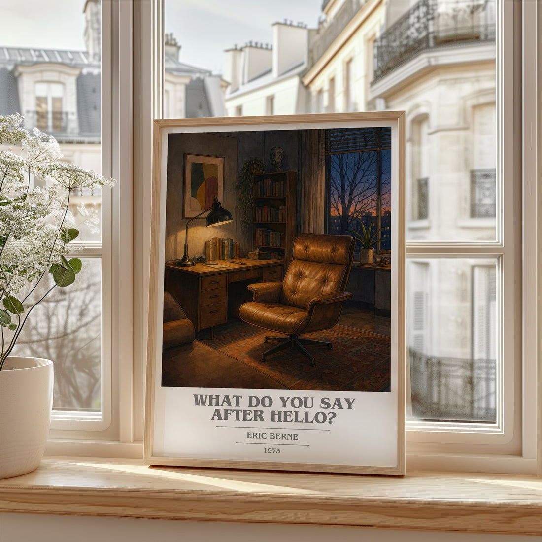 What Do You Say After Hello? book cover poster colour and style options – Eric Berne book art