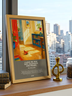 I Love My New Toy! (Elephant and Piggie) bookish print framed by window – literary home decor