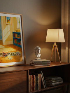 I Love My New Toy! (Elephant and Piggie) watercolour print on bookshelf – Mo Willems fan gift