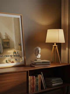 My Friend is Sad watercolour print on bookshelf – Mo Willems fan gift