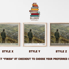 Notes from a small island literary print in frame leaning in hallway – non fiction wall art