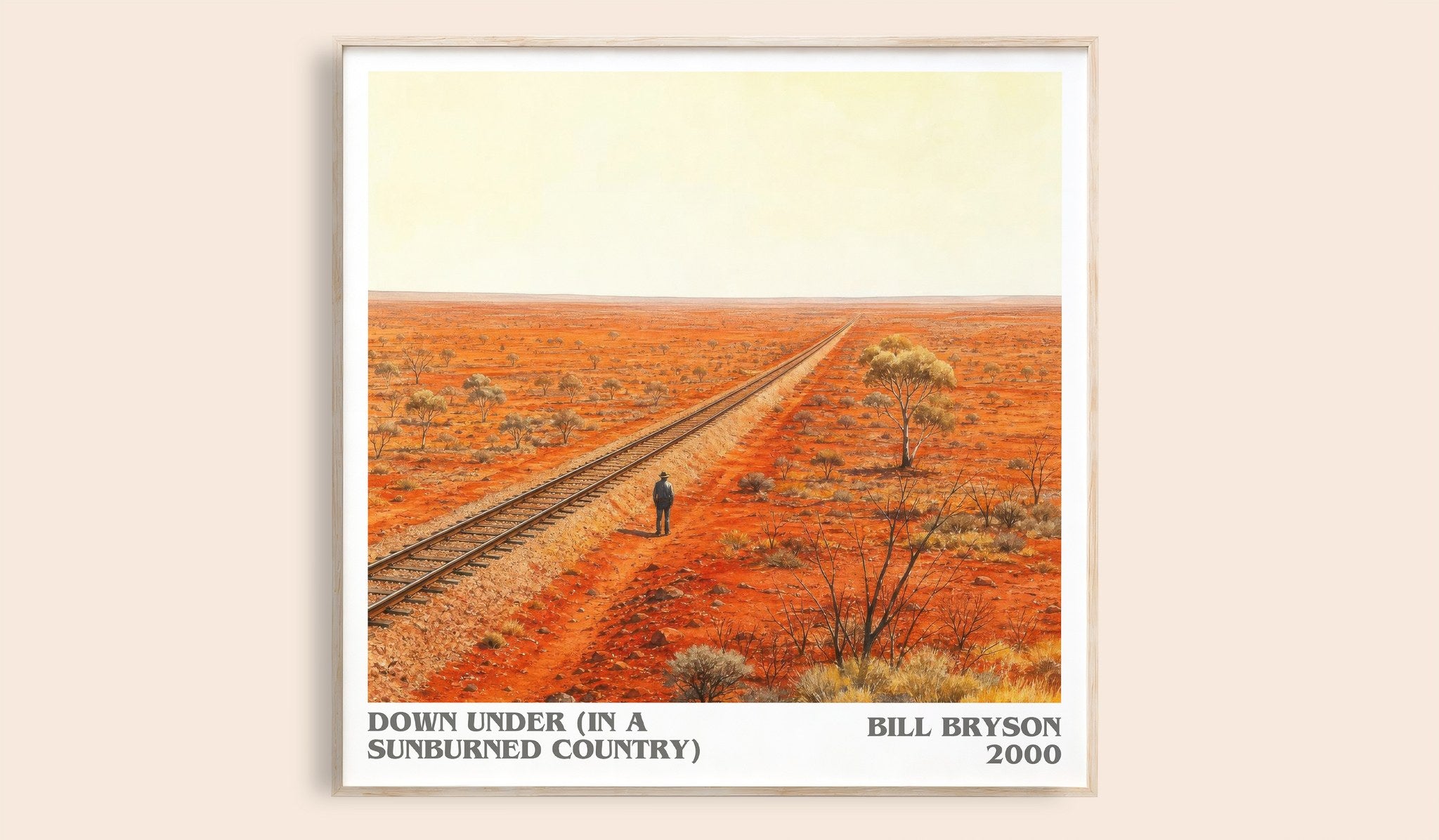 Down Under (In a Sunburned Country) Literary Art Print by Bill Bryson