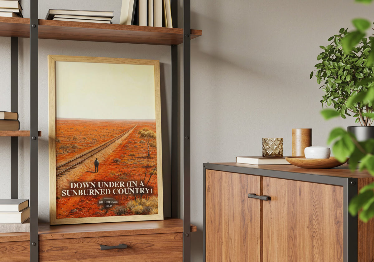 Down Under (In a Sunburned Country) book watercolour illustration paper finish options – matte satin gloss