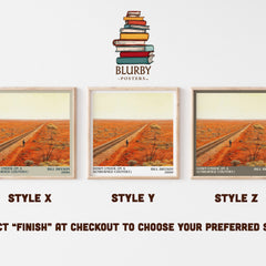 Down Under (In a Sunburned Country) Literary Art Print by Bill Bryson – Style X, Y and Z square prints side by side – choose your finish